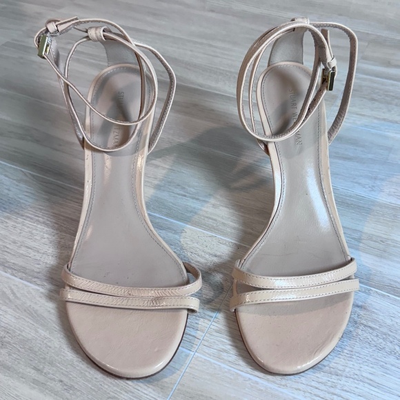 Stuart Weitzman nude leather sandals  double ankle strap 7.5 - Picture 2 of 5